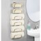 mDesign Steel Towel Holder for Bathroom Wall - Wall Mounted Organizer